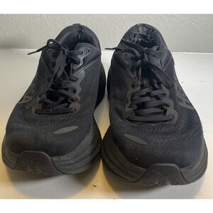 Hoka One One W Bondi 8 Womens 8.5D Wide Shoes Black Running Walking 1127954 BBLC